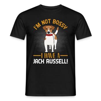 Je ne suis pas autoritaire, j’ai un Jack Russell - T-shirt homme - noir - Devant - AI Model Male 178 light (178cm)