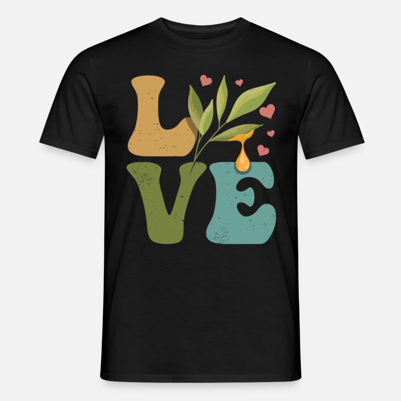 Ätherisches Öl LIEBE - Männer T-Shirt - Schwarz