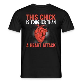 Genesung nach einer Operation am offenen Herzen - Männer T-Shirt - Schwarz - Vorne - AI Model Male 178 light (178cm)