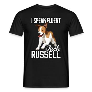 I speak fluent Jack Russell - Männer T-Shirt - Schwarz - Vorne - AI Model Male 178 light (178cm)