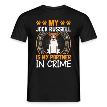 Mon Jack Russell est mon complice - T-shirt homme - noir - Devant - AI Model Male 178 light (178cm)