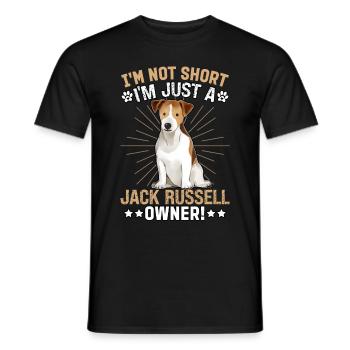 I'm not short I'm just a Jack Russell owner - Men's T-Shirt - black - Front - AI Model Male 178 light (178cm)