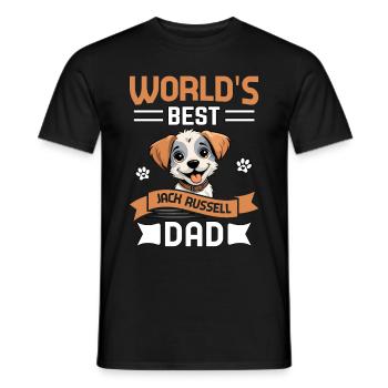 World's best Jack Russell Dad - Männer T-Shirt - Schwarz - Vorne - AI Model Male 178 light (178cm)