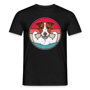 Jack Russell Terrier - T-shirt homme - noir - Devant - AI Model Male 178 light (178cm)