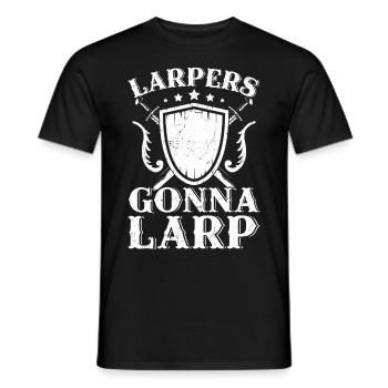 Fun live-action role-playing games - Men's T-Shirt - black - Front - AI Model Male 178 light (178cm)