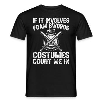 Jeux de rôle en direct LARP - T-shirt homme - noir - Devant - AI Model Male 178 light (178cm)