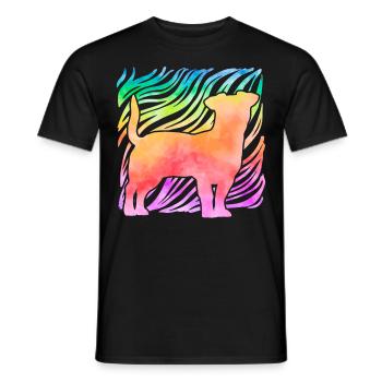 Jack Russell Terrier - T-shirt homme - noir - Devant - AI Model Male 178 light (178cm)