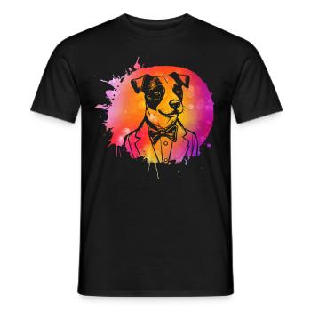Jack Russell Terrier - T-shirt homme - noir - Devant - AI Model Male 178 light (178cm)