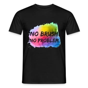 Painter Canvas Fluid Painting Art Paint - Men's T-Shirt - black - Front - AI Model Male 178 light (178cm)