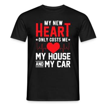 Genesung nach einer Operation am offenen Herzen - Männer T-Shirt - Schwarz - Vorne - AI Model Male 178 light (178cm)