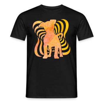 Jack Russell Terrier Retro - Männer T-Shirt - Schwarz - Vorne - AI Model Male 178 light (178cm)
