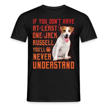 Jack Russell - Männer T-Shirt - Schwarz - Vorne - AI Model Male 178 light (178cm)