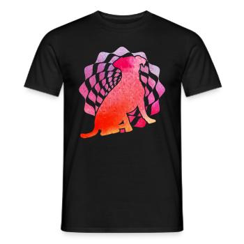 Jack Russell Terrier Retro - Männer T-Shirt - Schwarz - Vorne - AI Model Male 178 light (178cm)