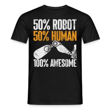 Beinprothese Amputierter - Männer T-Shirt - Schwarz - Vorne - AI Model Male 178 light (178cm)