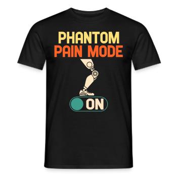 Prothèse de jambe amputée amputée - T-shirt homme - noir - Devant - AI Model Male 178 light (178cm)