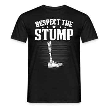Funny Amputee Amputated Leg Prosthesis - Men's T-Shirt - black - Front - AI Model Male 178 light (178cm)