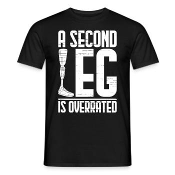 Amputated Amputated Leg Prosthesis - Men's T-Shirt - black - Front - AI Model Male 178 light (178cm)