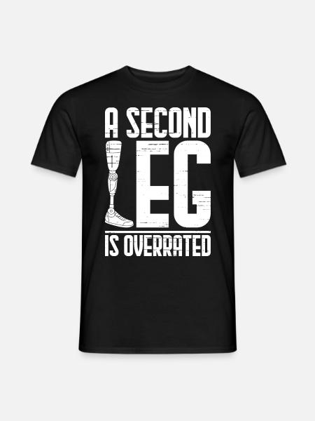 Amputated Amputated Leg Prosthesis - Men's T-Shirt - black