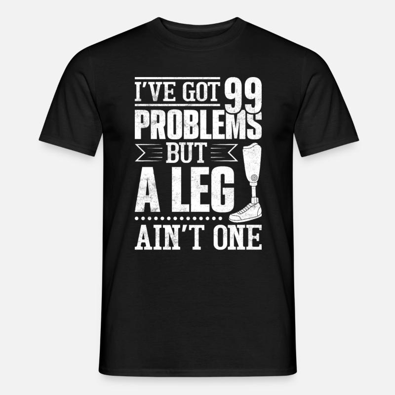 Beinprothese Amputierter - Männer T-Shirt - Schwarz