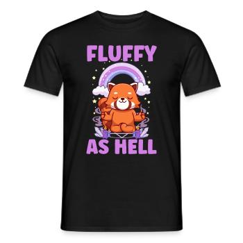 Furry Fandom Fursona Fursuit Fuchs - Männer T-Shirt - Schwarz - Vorne - AI Model Male 178 light (178cm)