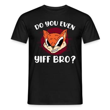 Furry Fandom Fursona Fursuit Fuchs - Männer T-Shirt - Schwarz - Vorne - AI Model Male 178 light (178cm)