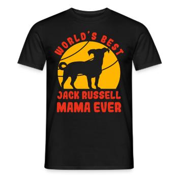 World's best Jack Russell Mama ever - Männer T-Shirt - Schwarz - Vorne - AI Model Male 178 light (178cm)