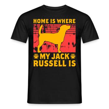 Home is where my Jack Russell is - Männer T-Shirt - Schwarz - Vorne - AI Model Male 178 light (178cm)