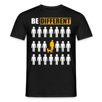 Jack Russell Be Different - Men's T-Shirt - black - Front - AI Model Male 178 light (178cm)