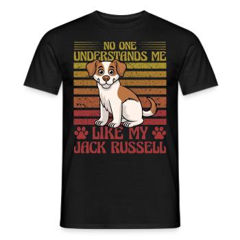 No one understands me like my Jack Russell - Men's T-Shirt - black - Front - AI Model Male 178 light (178cm)