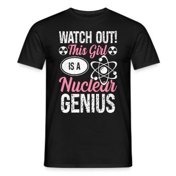 Nuclear Engineer Engineering - Men's T-Shirt - black - Front - AI Model Male 178 light (178cm)