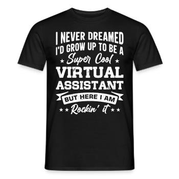 Freelance Profession Indépendant Virtuel - T-shirt homme - noir - Devant - AI Model Male 178 light (178cm)
