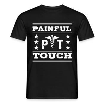 PT Physiotherapie Physiotherapeutin Job - Männer T-Shirt - Schwarz - Vorne - AI Model Male 178 light (178cm)