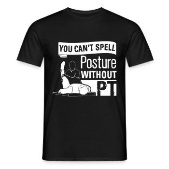 PT Physiotherapie Physiotherapeutin Job - Männer T-Shirt - Schwarz - Vorne - AI Model Male 178 light (178cm)