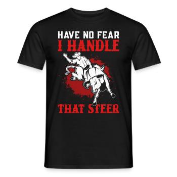 Bull Rider Cowboy Bull Riding - Men's T-Shirt - black - Front - AI Model Male 178 light (178cm)