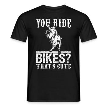 Bull Rider Bull Riding Cowboy - Men's T-Shirt - black - Front - AI Model Male 178 light (178cm)