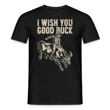 Bull Rider Bull Riding Cowboy - Men's T-Shirt - black - Front - AI Model Male 178 light (178cm)