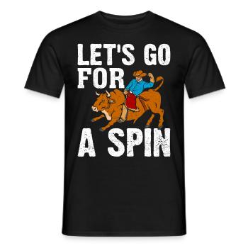 Bull Rider Bull Riding Cowboy - Men's T-Shirt - black - Front - AI Model Male 178 light (178cm)
