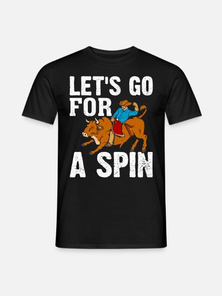 Stierreiter Stierreitender Cowboy - Männer T-Shirt - Schwarz