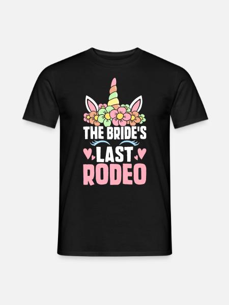 Brautparty Bachelorette Reiten - Männer T-Shirt - Schwarz