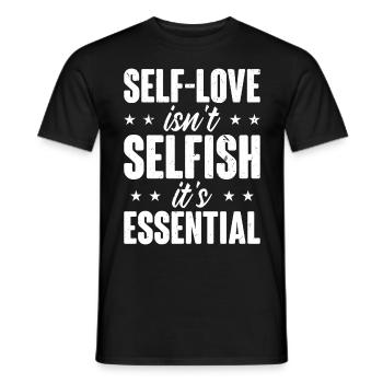 Motivation Self Love Positivity Love You - Men's T-Shirt - black - Front - AI Model Male 178 light (178cm)