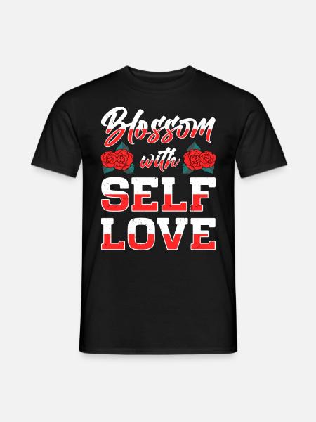 Motivation Selbstliebe Positivität Liebe dich - Männer T-Shirt - Schwarz
