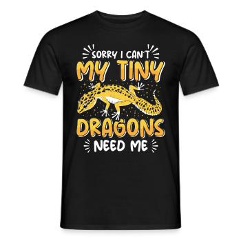Reptile Lover Lizard Collector Crestie - Men's T-Shirt - black - Front - AI Model Male 178 light (178cm)