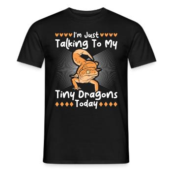 Reptile Lover Lizard Collector Crestie - Men's T-Shirt - black - Front - AI Model Male 178 light (178cm)