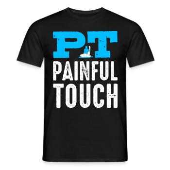 PT Physiotherapie Physiotherapeutin Job - Männer T-Shirt - Schwarz - Vorne - AI Model Male 178 light (178cm)