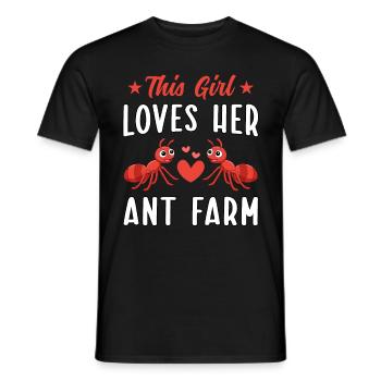 This Girl loves her Ant Farm - Männer T-Shirt - Schwarz - Vorne - AI Model Male 178 light (178cm)