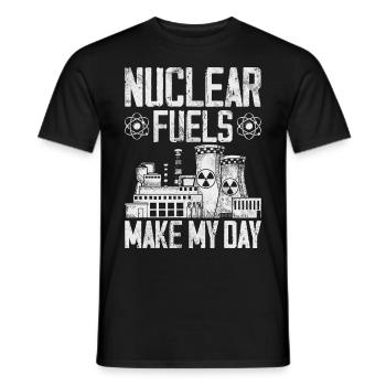 Centrale nucléaire Énergie nucléaire - T-shirt homme - noir - Devant - AI Model Male 178 light (178cm)