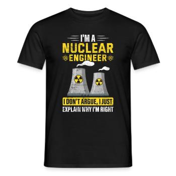 Nuclear power station - Men's T-Shirt - black - Front - AI Model Male 178 light (178cm)