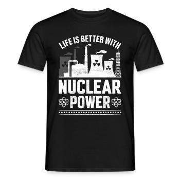 Nuclear Engineer - Men's T-Shirt - black - Front - AI Model Male 178 light (178cm)
