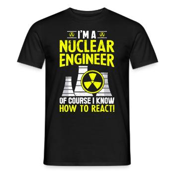 Lustiges Kernkraftwerk - Männer T-Shirt - Schwarz - Vorne - AI Model Male 178 light (178cm)