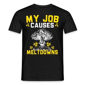 Centrale nucléaire Ingénieur nucléaire - T-shirt homme - noir - Devant - AI Model Male 178 light (178cm)